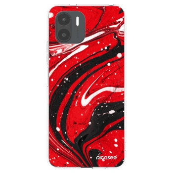 Picasee silikonowe przeźroczyste etui na Xiaomi Redmi A2 - Red black