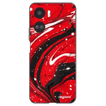 Picasee silikonowe czarne etui na Honor 90 Lite 5G - Red black