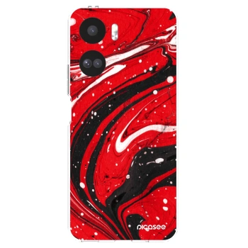 Picasee silikonowe przeźroczyste etui na Honor 90 Lite 5G - Red black