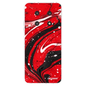 Picasee silikonowe przeźroczyste etui na Honor Magic4 Lite 5G - Red black