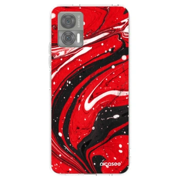 Picasee silikonowe przeźroczyste etui na Motorola Edge 30 Neo - Red black