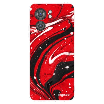 Picasee silikonowe przeźroczyste etui na Motorola Edge 40 - Red black
