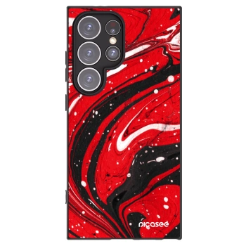 Picasee silikonowe czarne etui na Samsung Galaxy S24 Ultra S928B 5G - Red black