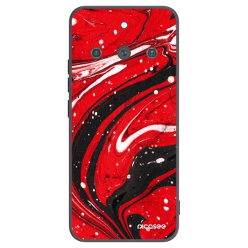 Picasee silikonowe czarne etui na Realme 11 Pro+ - Red black