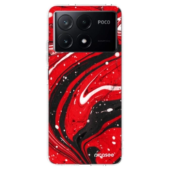 Picasee silikonowe przeźroczyste etui na Xiaomi Poco X6 Pro - Red black