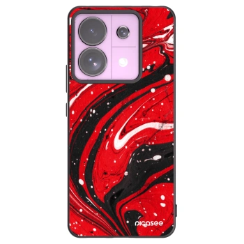Picasee silikonowe czarne etui na Xiaomi Redmi Note 13 Pro 5G - Red black