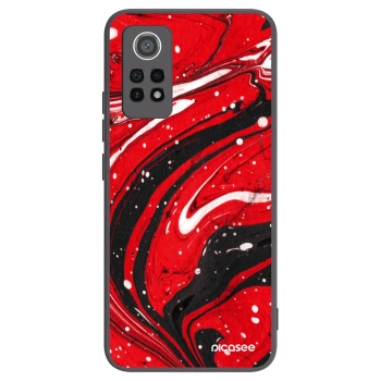 Picasee silikonowe czarne etui na Xiaomi Redmi Note 12 Pro 4G - Red black