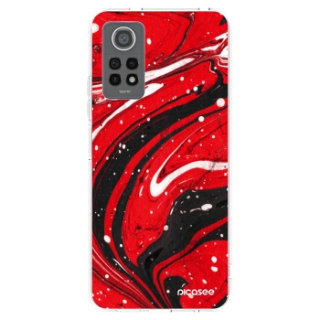 Picasee silikonowe przeźroczyste etui na Xiaomi Redmi Note 12 Pro 4G - Red black