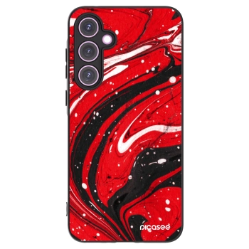 Picasee silikonowe czarne etui na Samsung Galaxy A35 5G A356B - Red black