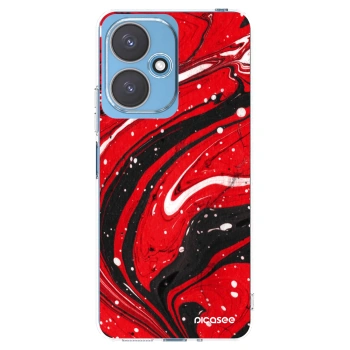 Picasee silikonowe przeźroczyste etui na Xiaomi Redmi 13C 5G - Red black