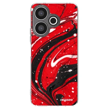 Picasee silikonowe przeźroczyste etui na Xiaomi Redmi 13 4G - Red black