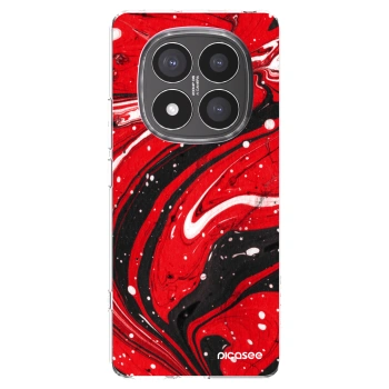 Picasee silikonowe przeźroczyste etui na Xiaomi Redmi Note 14 Pro+ 5G - Red black