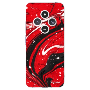 Picasee silikonowe przeźroczyste etui na Xiaomi Redmi 14C - Red black