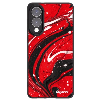 Picasee silikonowe czarne etui na Samsung Galaxy S25 Edge 5G - Red black