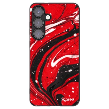 Picasee silikonowe czarne etui na Samsung Galaxy S25+ 5G - Red black
