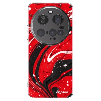 Picasee silikonowe przeźroczyste etui na Xiaomi 15 Ultra - Red black