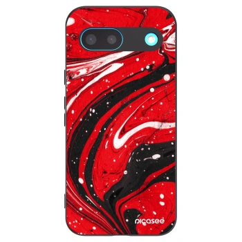 Picasee silikonowe czarne etui na Google Pixel 8 - Red black