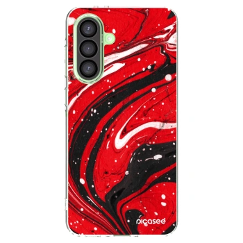 Picasee silikonowe przeźroczyste etui na Samsung Galaxy A26 5G A266B - Red black