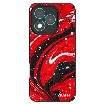 Picasee silikonowe czarne etui na Honor 400 Lite 5G - Red black