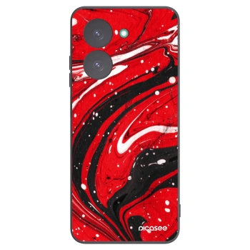 Picasee silikonowe czarne etui na Xiaomi Redmi A5 - Red black