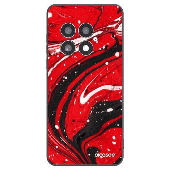 Picasee silikonowe czarne etui na OnePlus 13 5G - Red black