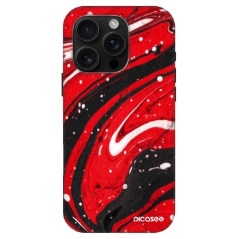 Picasee Fashion Case MagSafe na Apple iPhone 16 Pro - Red black
