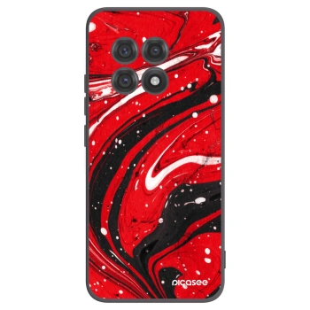 Picasee silikonowe czarne etui na OnePlus 13R 5G - Red black