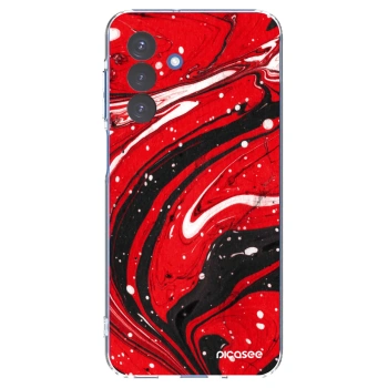 Picasee silikonowe przeźroczyste etui na Samsung Galaxy A17 5G - Red black