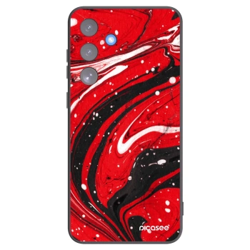 Picasee silikonowe czarne etui na Samsung Galaxy S25 FE 5G - Red black
