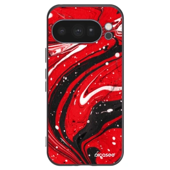 Picasee silikonowe czarne etui na Google Pixel 10 Pro - Red black
