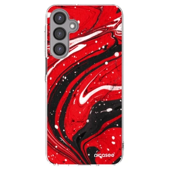 Picasee silikonowe przeźroczyste etui na Samsung Galaxy A16 4G - Red black