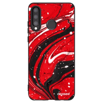 Picasee silikonowe czarne etui na Huawei P30 Lite - Red black