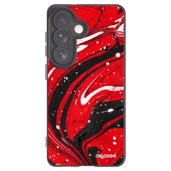 Picasee silikonowe czarne etui na Samsung Galaxy S26 - Red black