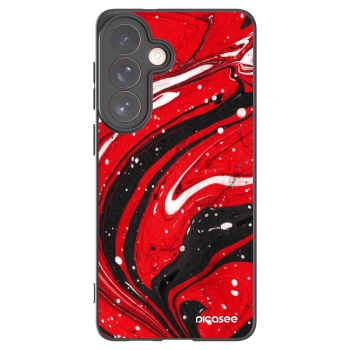 Picasee silikonowe czarne etui na Samsung Galaxy S26+ - Red black