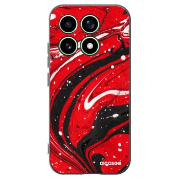 Picasee silikonowe czarne etui na Xiaomi 17 - Red black