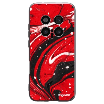 Picasee silikonowe czarne etui na Honor Magic8 Pro 5G - Red black
