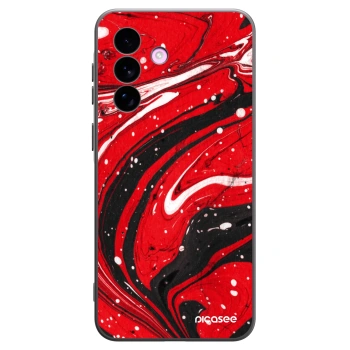 Picasee silikonowe czarne etui na Samsung Galaxy A57 5G - Red black