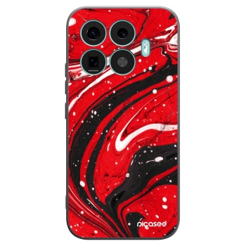Picasee silikonowe czarne etui na Xiaomi 17T - Red black
