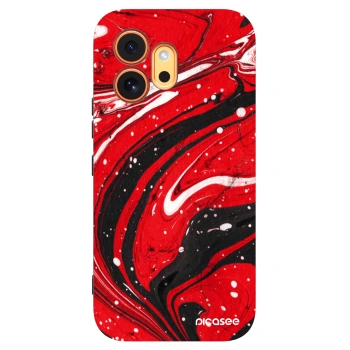Picasee silikonowe czarne etui na Honor 600 - Red black
