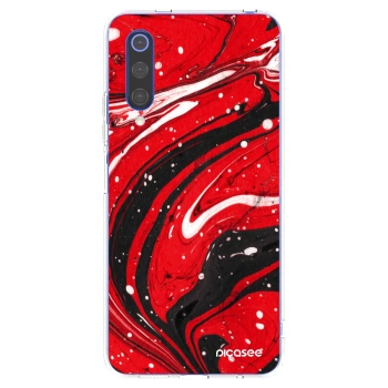 Picasee silikonowe przeźroczyste etui na Xiaomi Mi 9 SE - Red black