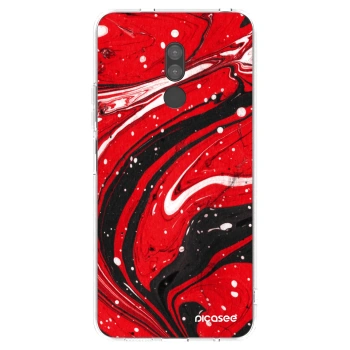 Picasee silikonowe przeźroczyste etui na Xiaomi Redmi 8 - Red black