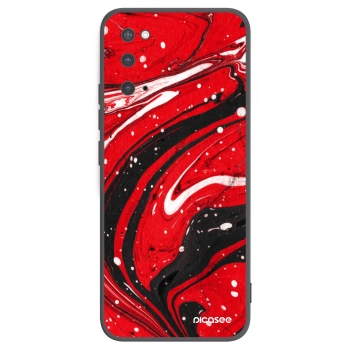Picasee silikonowe czarne etui na Samsung Galaxy S20 G980F - Red black