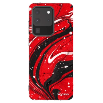 Picasee silikonowe przeźroczyste etui na Samsung Galaxy S20 Ultra 5G G988F - Red black