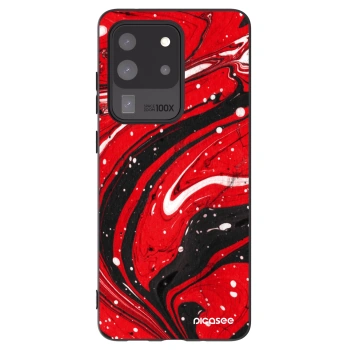 Picasee silikonowe czarne etui na Samsung Galaxy S20 Ultra 5G G988F - Red black