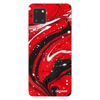 Picasee silikonowe przeźroczyste etui na Samsung Galaxy Note 10 Lite N770F - Red black