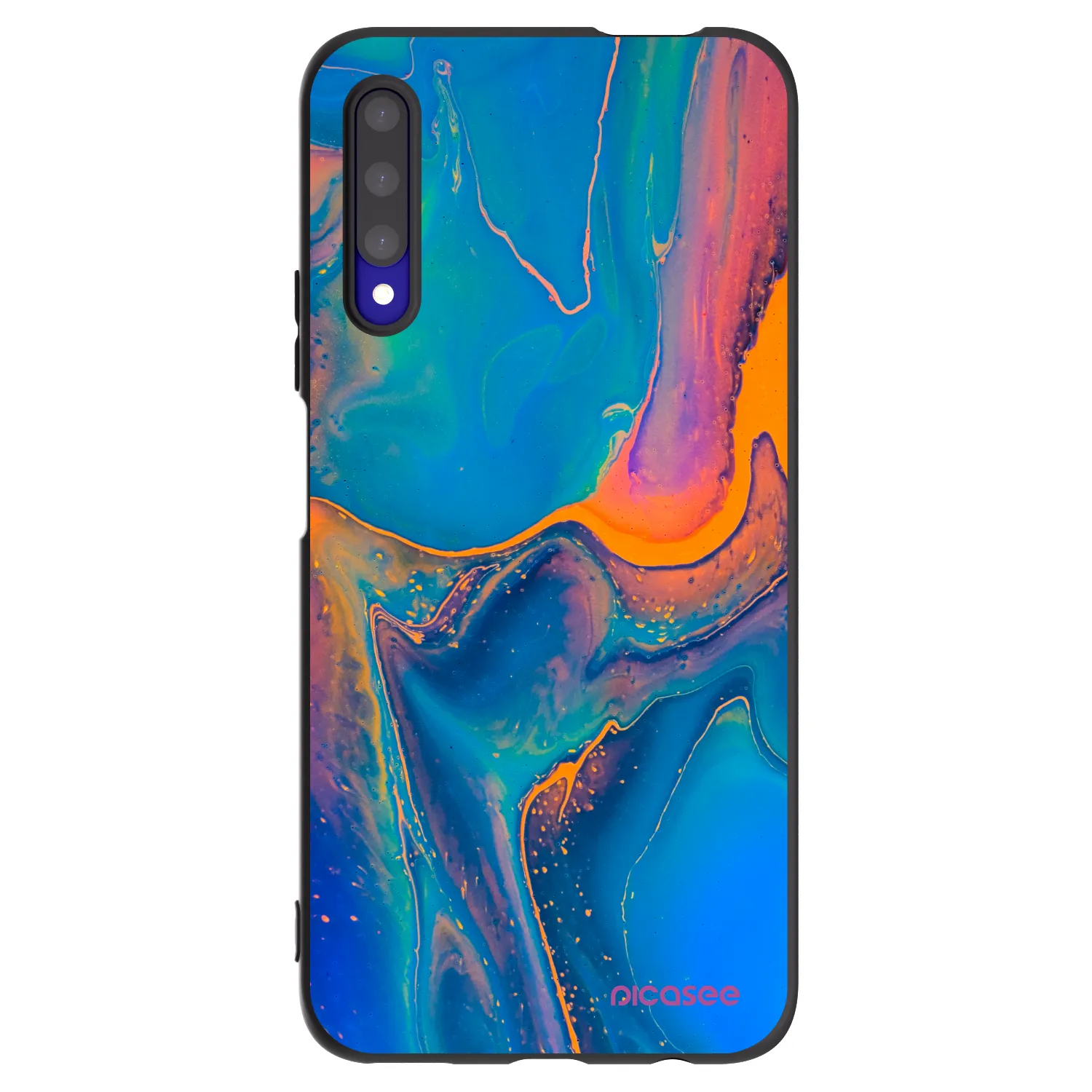 Picasee silikonowe czarne etui na Honor 9X Pro - Rainbow