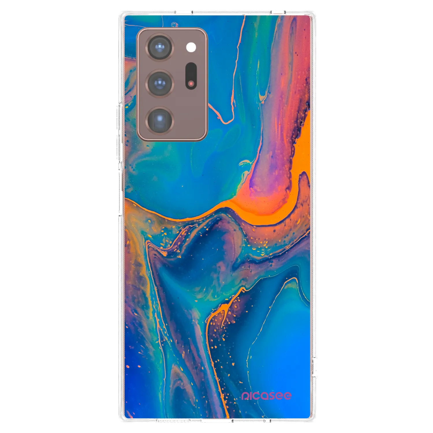 Picasee silikonowe przeźroczyste etui na Samsung Galaxy Note 20 Ultra - Rainbow