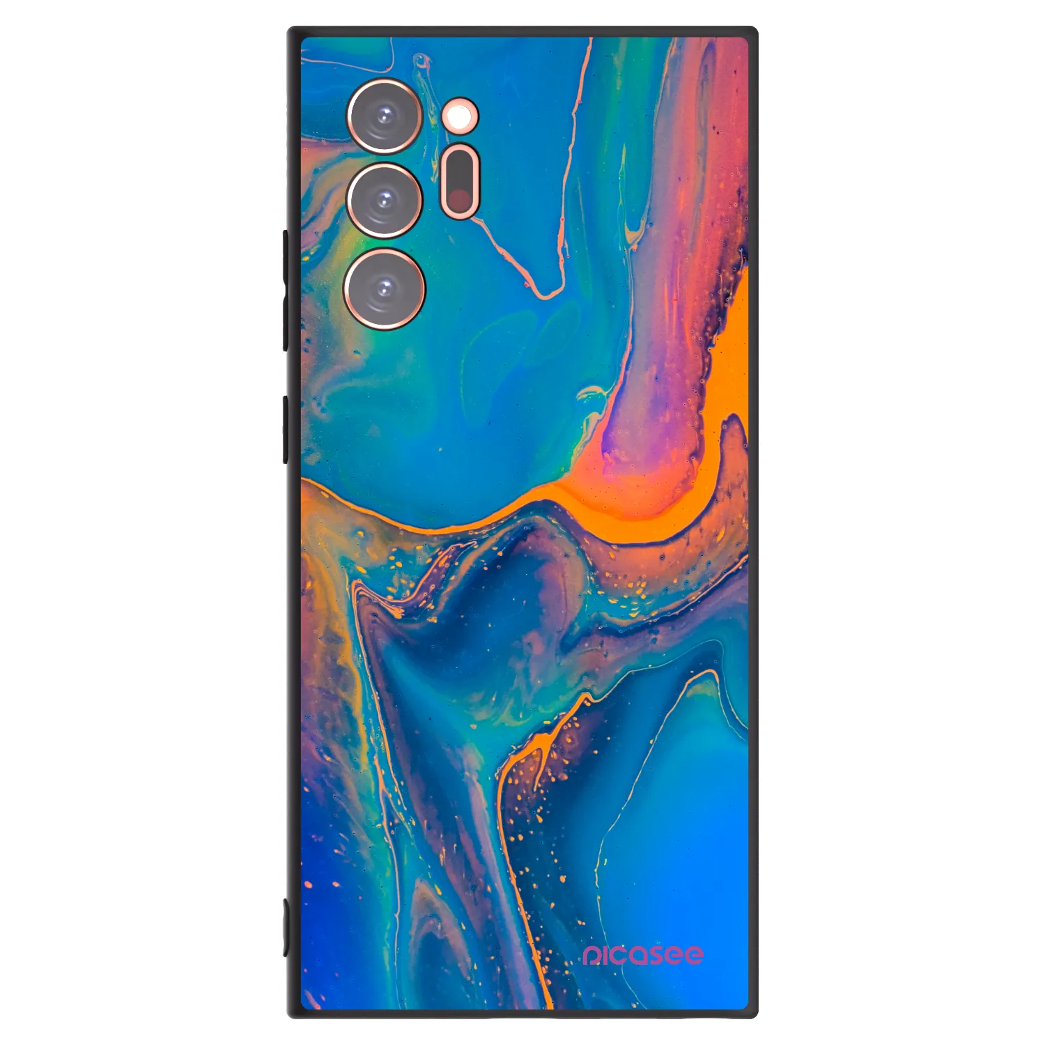 Picasee silikonowe czarne etui na Samsung Galaxy Note 20 Ultra - Rainbow