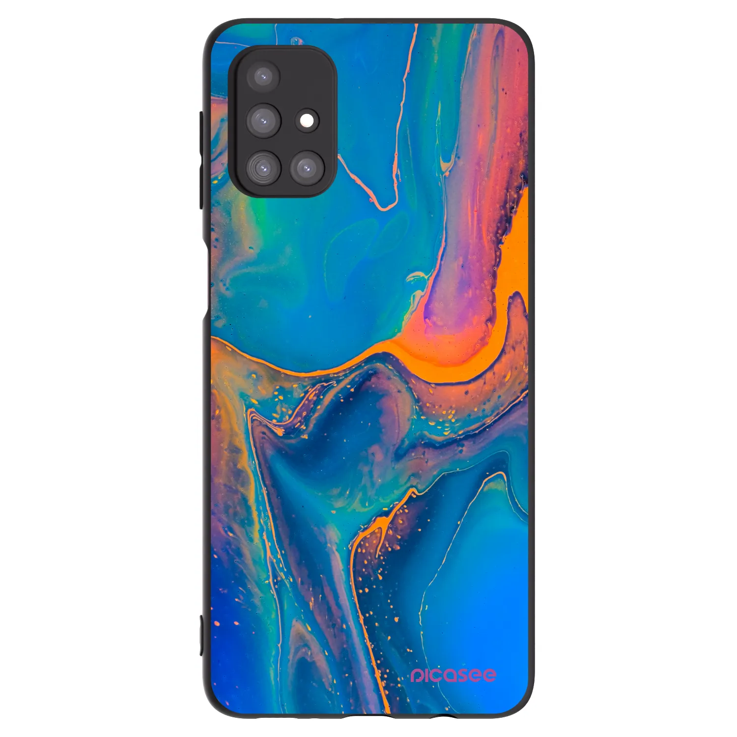 Picasee silikonowe czarne etui na Samsung Galaxy M31s - Rainbow