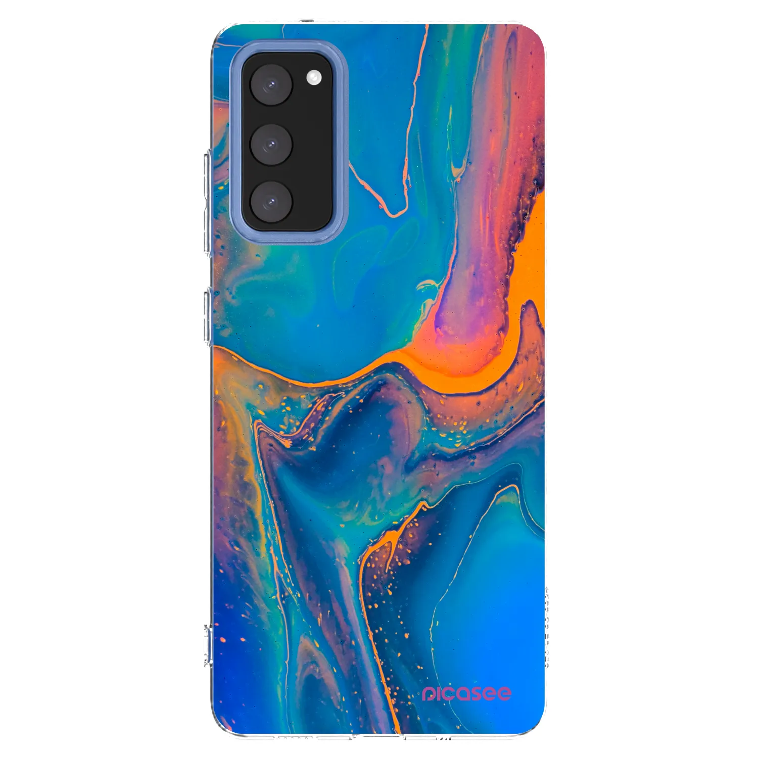 Picasee silikonowe przeźroczyste etui na Samsung Galaxy S20 FE - Rainbow